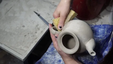 Pottery cast work Stock Footage 82627388