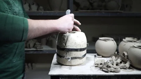 Pottery cast work Stock Footage 82627402