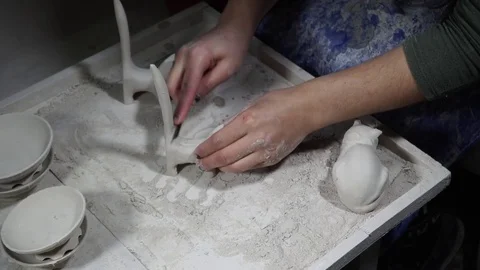Pottery cast work Stock Footage 82627491
