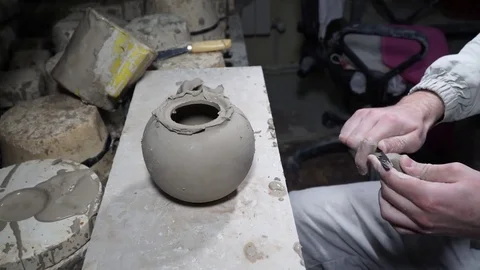 Pottery cast work Stock Footage 82670656
