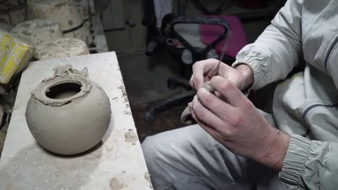 Pottery cast work Stock Footage 82670669