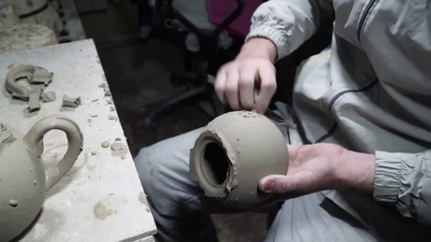 Pottery cast work Stock Footage 82670679