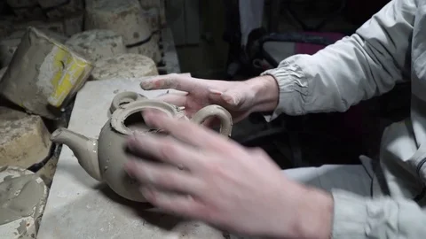 Pottery cast work Stock Footage 82670698