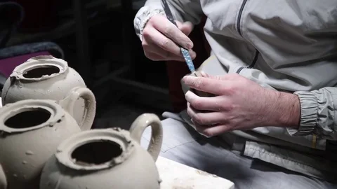 Pottery cast work Stock Footage 82670751