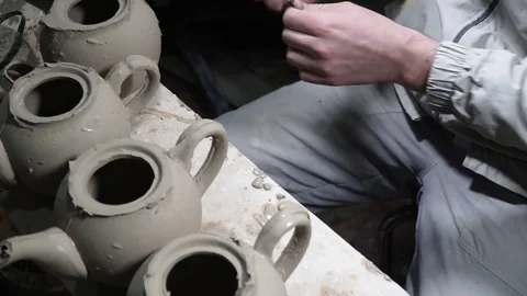 Pottery cast work Stock Footage 82670780