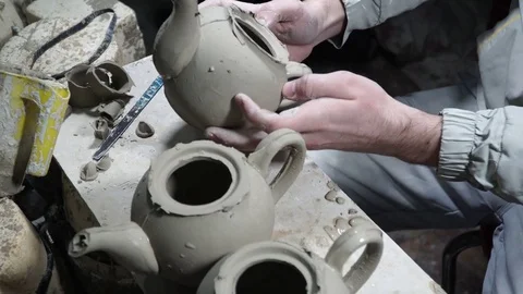 Pottery cast work Stock Footage 82670808