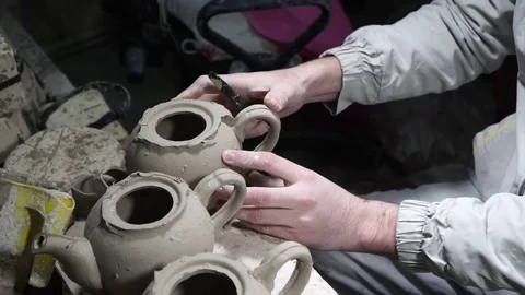 Pottery cast work Stock Footage 82670836