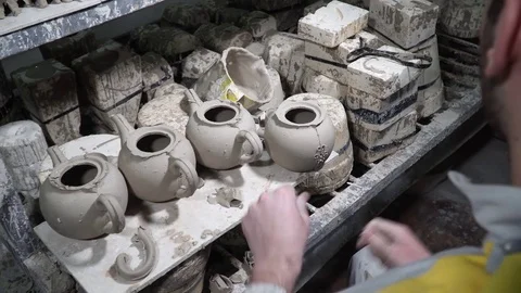 Pottery cast work Stock Footage 82670880