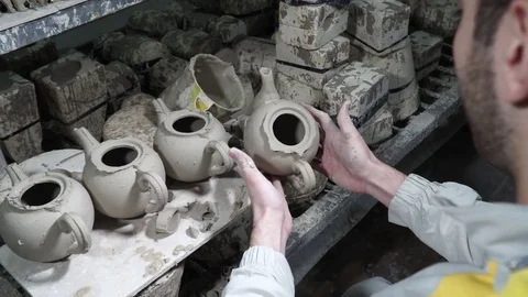Pottery cast work Stock Footage 82670918