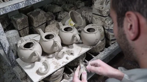 Pottery cast work Stock Footage 82670945
