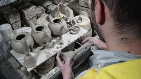 Pottery cast work Stock Footage 82670956