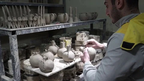 Pottery cast work Stock Footage 82670993