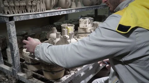 Pottery cast work Stock Footage 82671007