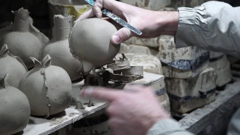Pottery cast work Stock Footage 82671061