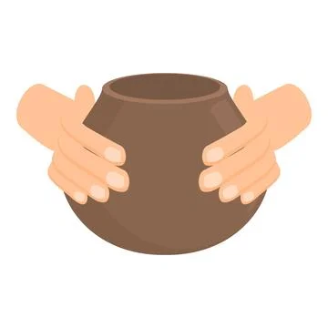 Pottery class icon cartoon vector. Art workshop Stock Illustration