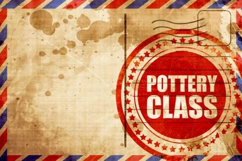 Pottery class Stock Illustration