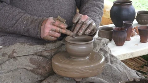Pottery close up view Stock Footage 81063141