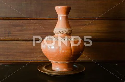 Pottery decanter Stock Photos