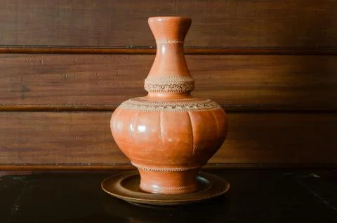 Pottery decanter Stock Photos