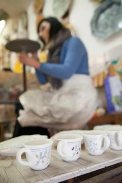 Pottery decorating Stock Photos