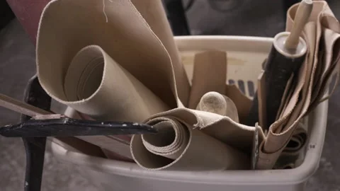 Pottery equipment in studio Stock Footage 235465612