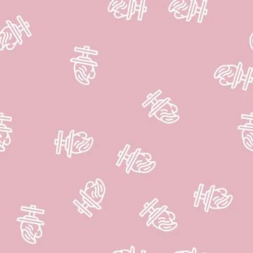 Pottery handiwork line vector seamless pattern 스톡 일러스트