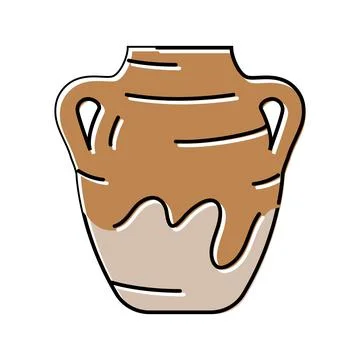 Pottery human evolution color icon vector illustration Stock Illustration
