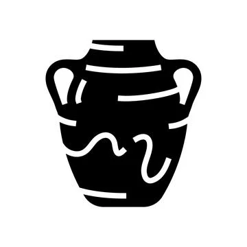 Pottery human evolution glyph icon vector illustration 스톡 일러스트