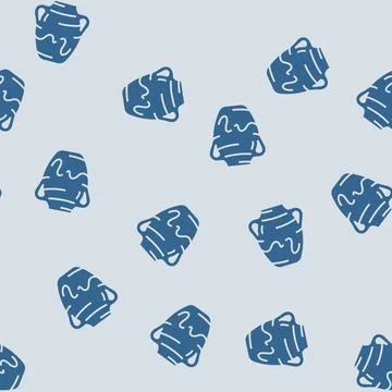 Pottery human evolution glyph seamless pattern 스톡 일러스트