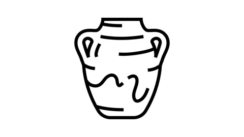 Pottery human evolution line icon animation Stock Footage 326134019
