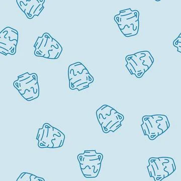 Pottery human evolution line seamless pattern Illustrazione stock