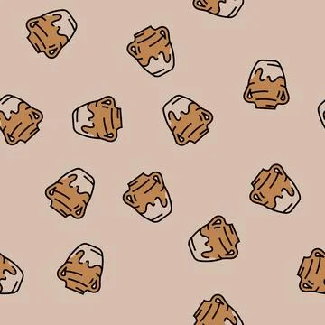 Pottery human evolution vector seamless pattern Illustrazione stock