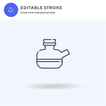 Pottery icon vector, filled flat sign, solid pictogram isolated on white, logo Illustrazione stock