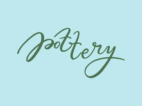 Pottery lettering Stock Illustration