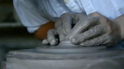 Pottery lid_2 Stock Footage 10756562