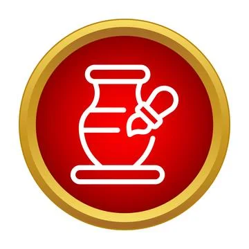Pottery making craft hobby art icon concept Stock Illustration