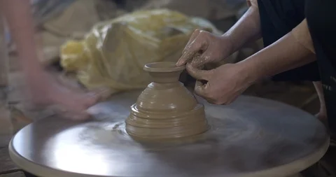 Pottery making Stock Footage 113471666