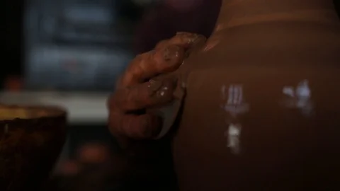 Pottery making handmade Stock Footage 99559536