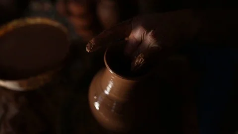 Pottery making handmade Stock Footage 99559659