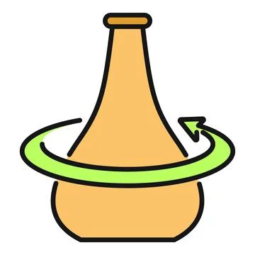 Pottery making process or craft with turning arrow イラスト素材