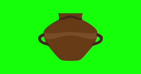 Pottery pot clay vector vase illustratio... | Stock Video | Pond5