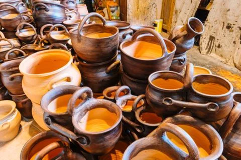 Pottery in a pottery workshop Stock Photos