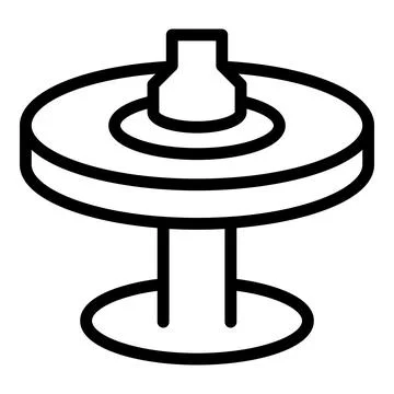 Pottery table icon outline vector. Workshop art Stock Illustration