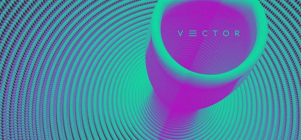 Pottery wheel. Abstract 3d background. Vector illustration. Stock Illustration