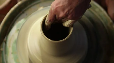 Pottery wheel Stock Footage 42948978