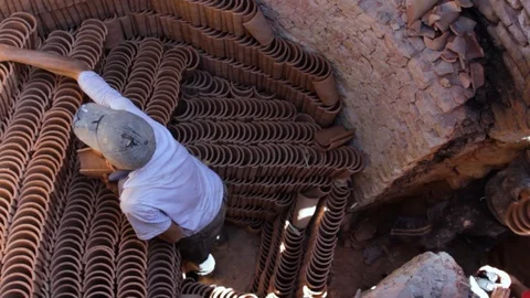 The pottery workshop in Safi, Morocco Video stock 124586476