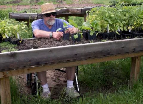 Potting bench Stock Photos