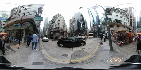 Pottinger street Hong Kong Central Stock Footage