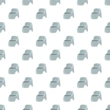 Potty training chairs seamless pattern design background Stock Illustration