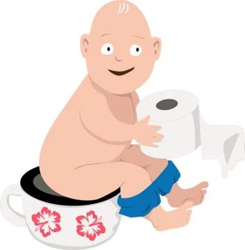 Potty training illustration Stock Illustration